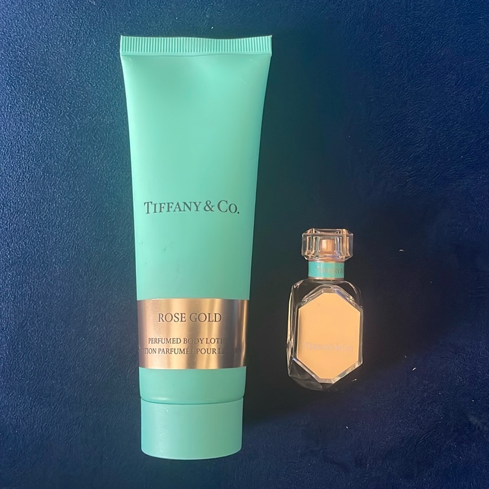 Tiffany & Co. rose gold mini perfume & lotion